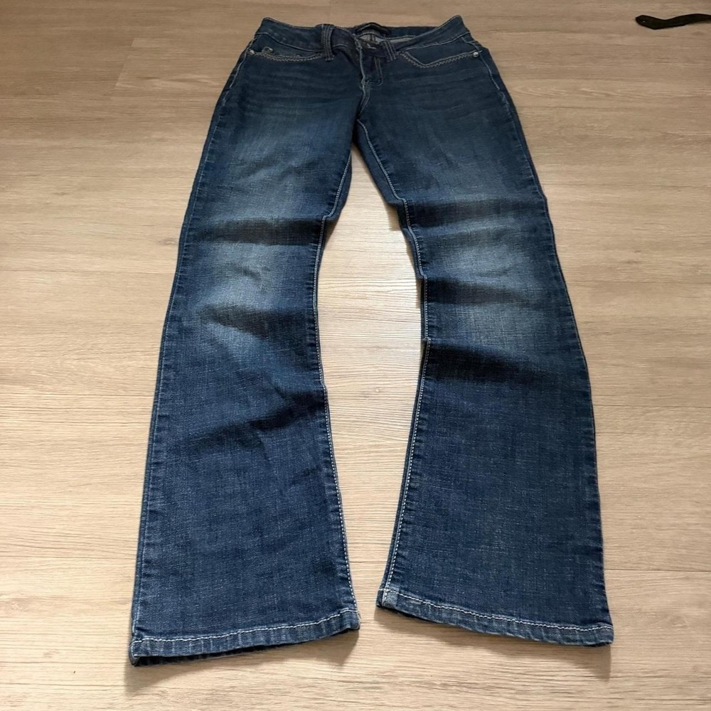28x30 Blue Distressed Slim Bootcut Jeans Y2K 2000s Vintage